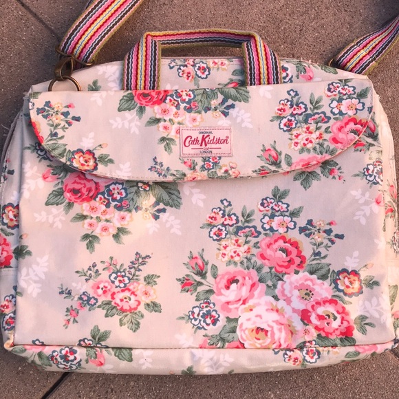 cath kidston paper rose laptop bag